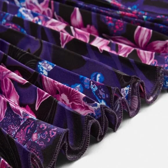 Versace Orchid Barocco Girls Pleated Dress, New, Size 12 - Picture 7 of 12